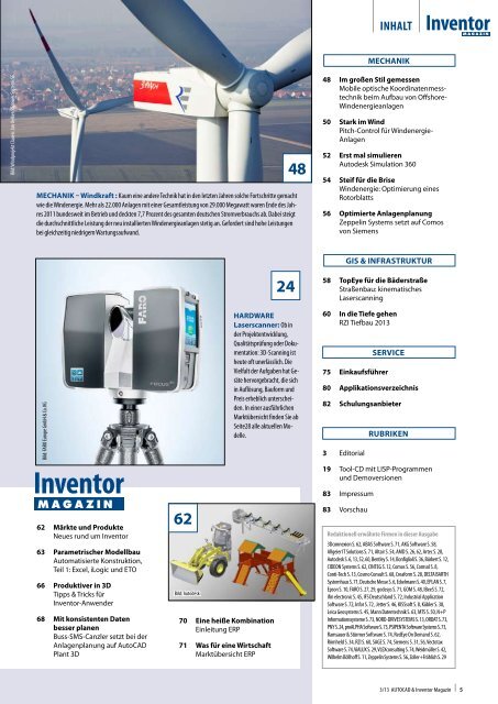 Leseprobe AUTOCAD & Inventor Magazin 2013/03