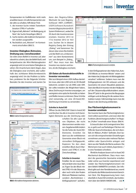 Leseprobe AUTOCAD & Inventor Magazin 2013/03