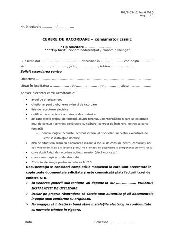 cerere de racordare consumator casnic _4 - Enel