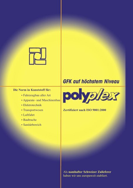 Die Norm in Kunststoff für: • Fahrzeugbau aller Art ... - Polyplex AG