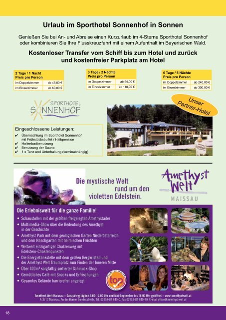 MS DCS Amethyst - Donau - Sporthotel Sonnenhof