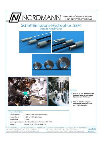 Schall-Emissions-Hydrophon SEH - Nordmann