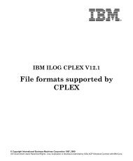 File formats supported by CPLEX (12.1) - Faculty of Science HPC Site