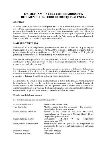 esomeprazol stada comprimidos efg resumen del estudio de ...