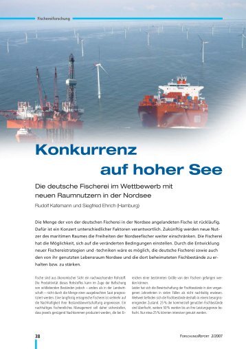 Konkurrenz auf hoher See : die deutsche Fischerei im ... - vTI