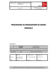 Procedura di erogazione di esami manuali (QA-ESA20) - Aica