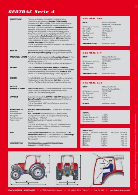 GEOTRAC 104/114/124 - Lindner Traktoren