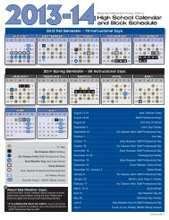 2013-14 High School Calendar and Block Schedule - Mesquite ISD