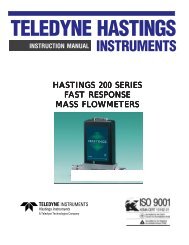 HFM-229 - Teledyne Hastings Instruments