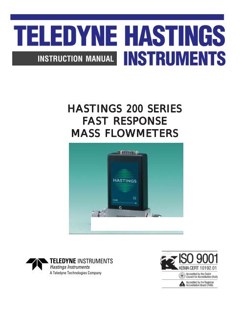 HFM-229 - Teledyne Hastings Instruments