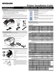 Printer Installation Guide - BIXOLON
