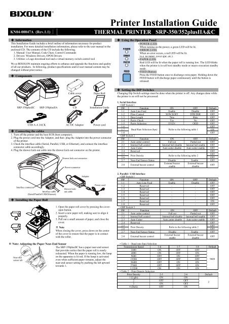 Printer Installation Guide - BIXOLON - School Printer Installation Guide For Beginners