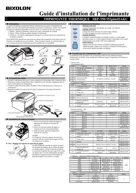 Printer Installation Guide - BIXOLON