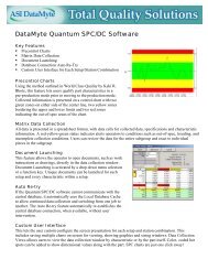 Datamyte Quantum SPC/DC Software - EMS