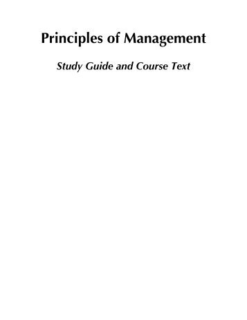 Principles of Management - Disaster Management Center ...