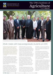 2012-August newletter - The UWA Institute of Agriculture - The ...