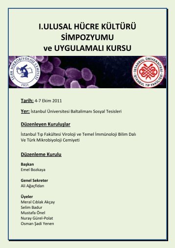 Detaylı bilgi ve bilimsel program için tıklayınız. - Türk Mikrobiyoloji ...