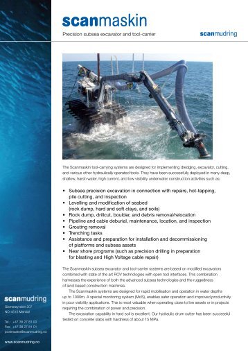 Precision subsea excavator and tool-carrier - Dredgepoint