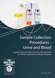 Sample Collection Procedures - Urine and Blood - The Irish Sports ...