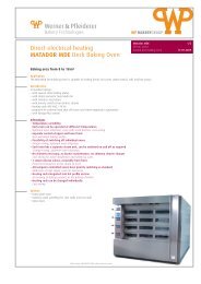 Direct electrical heating MATADOR MDE Deck Baking Oven - WP ...