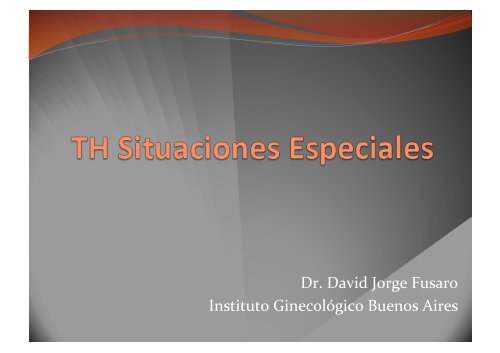 TH en pacientes con antecedentes de Endometriosis - IGBA