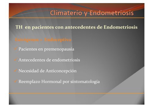 TH en pacientes con antecedentes de Endometriosis - IGBA