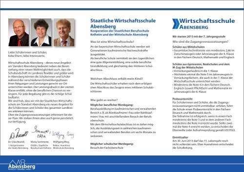 Staatliche Wirtschaftsschule Abensberg