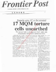 MQM As A Terrorist Organization Since 1992 Part 3 of 4