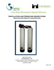 Iron Gate Micronizer System Manual - RE Prescott Company