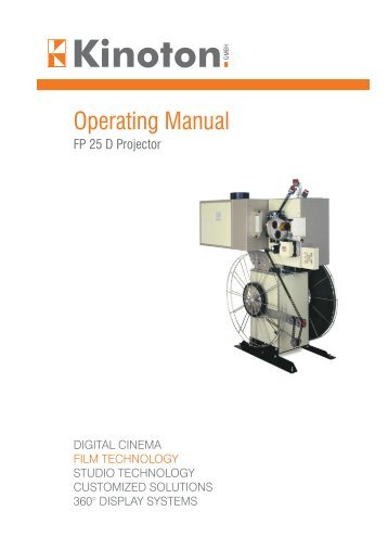 Operating Manual - Kinoton