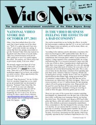 NATIONAL VIDEO STORE DAY OCTOBER 15th ... - Vbg-tec.com