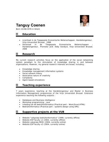 Tanguy Coenen CV.pdf - VUB STAR lab - Vrije Universiteit Brussel