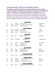 2012 - 2013 District Reflections Winners - Farmington Public Schools