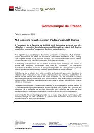 CommuniquÃ© de Presse - ALD Automotive