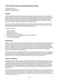 Control of Corrosive Gases to Avoid Electrical Equipment Failure