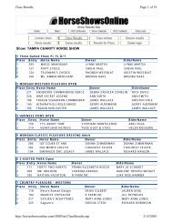 Show: TAMPA CHARITY HORSE SHOW Page 1 of 19 Class Results ...