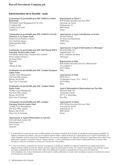 Russell Investment Company plc - Russell Investments