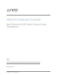 Best Practices for SRX Series Chassis Cluster Management