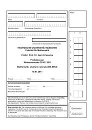 Prof. Dr. Gero Friesecke Probeklausur ... - TUM M7/Analysis