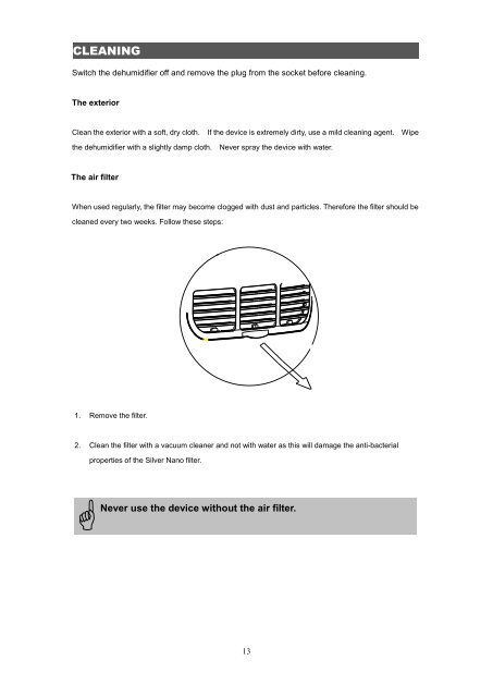 Meaco DD8L desiccant dehumidifier Instruction Manual