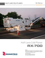 RX-700 Cold Planers - Roadtec, Inc.