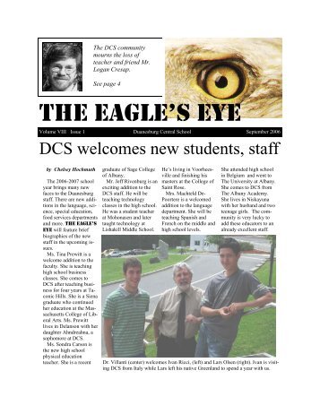 THE EAGLE'S EYE - Duanesburg Central School District, New York