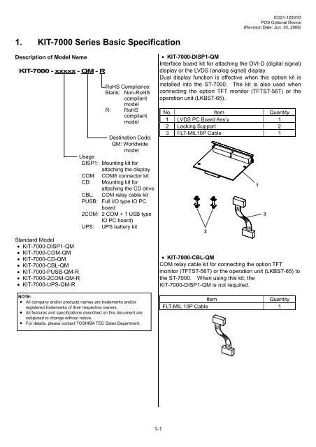 POS Optional Device - toshiba tec europe