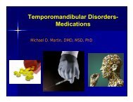 Temporomandibular Disorders- Medications