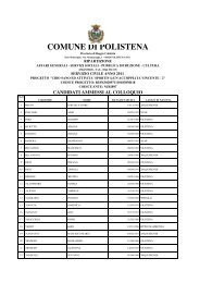 Candidati ammessi al colloquio - Comune di Polistena
