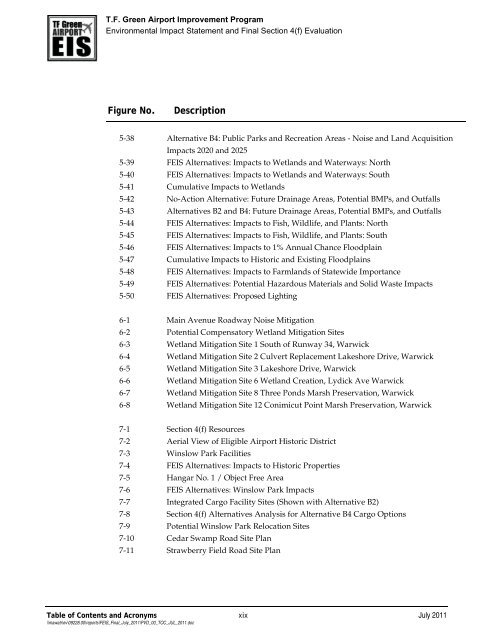 T.F. Green Airport Improvement Program - FEIS Chapters - PVD