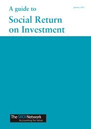 A guide to Social Return on Investment - The Canadian CED Network