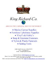 Download our Upholstery Supplies Catalog - King Richard Co.