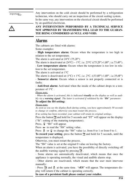 Temperatur - Vintec and Transtherm