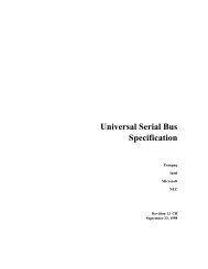 Universal Serial Bus Specification